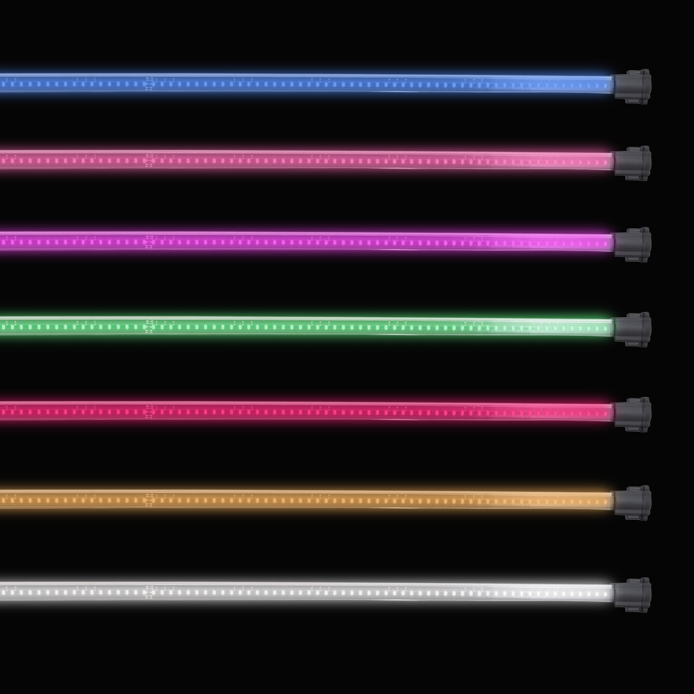 Flera färgglada LED-lampor i längderna 36\
