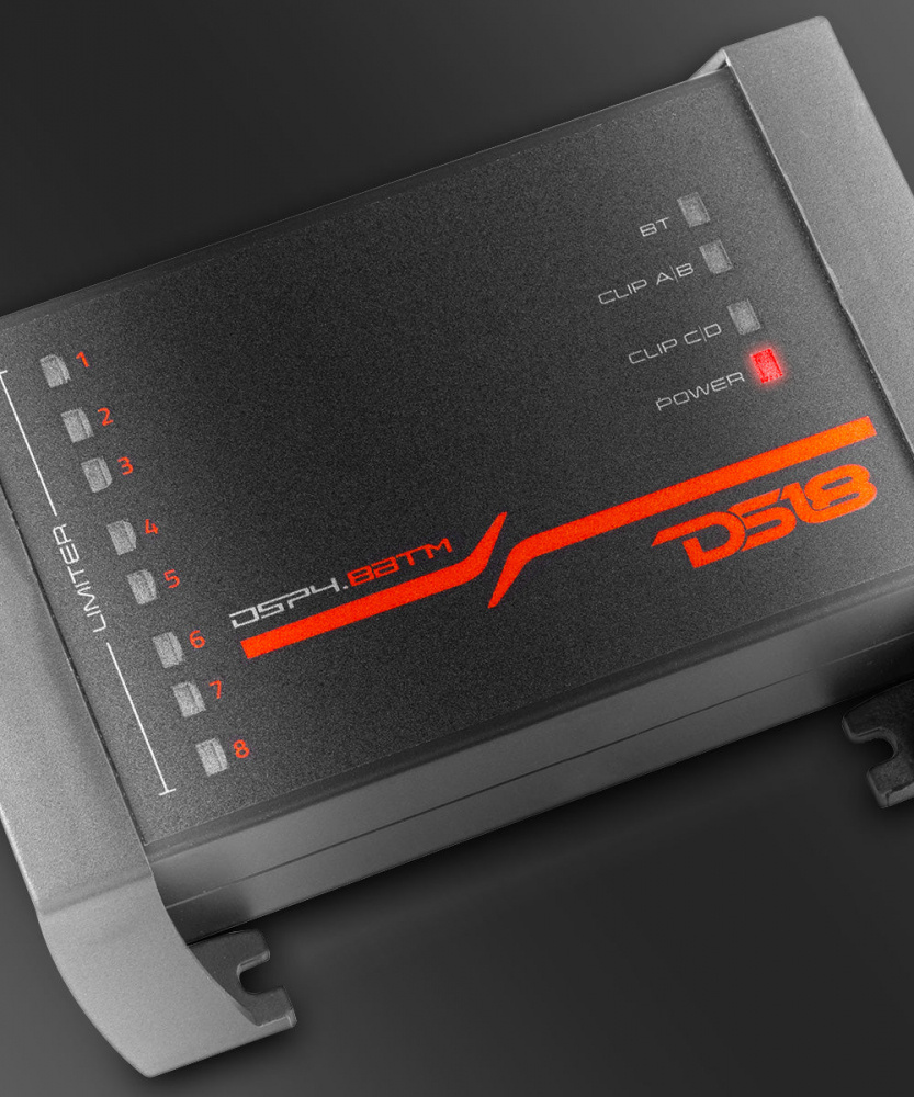 DS18 DSP4.8BTM, 8-kanalig ljudprocessor med inbyggd Bluetooth, returexemplar