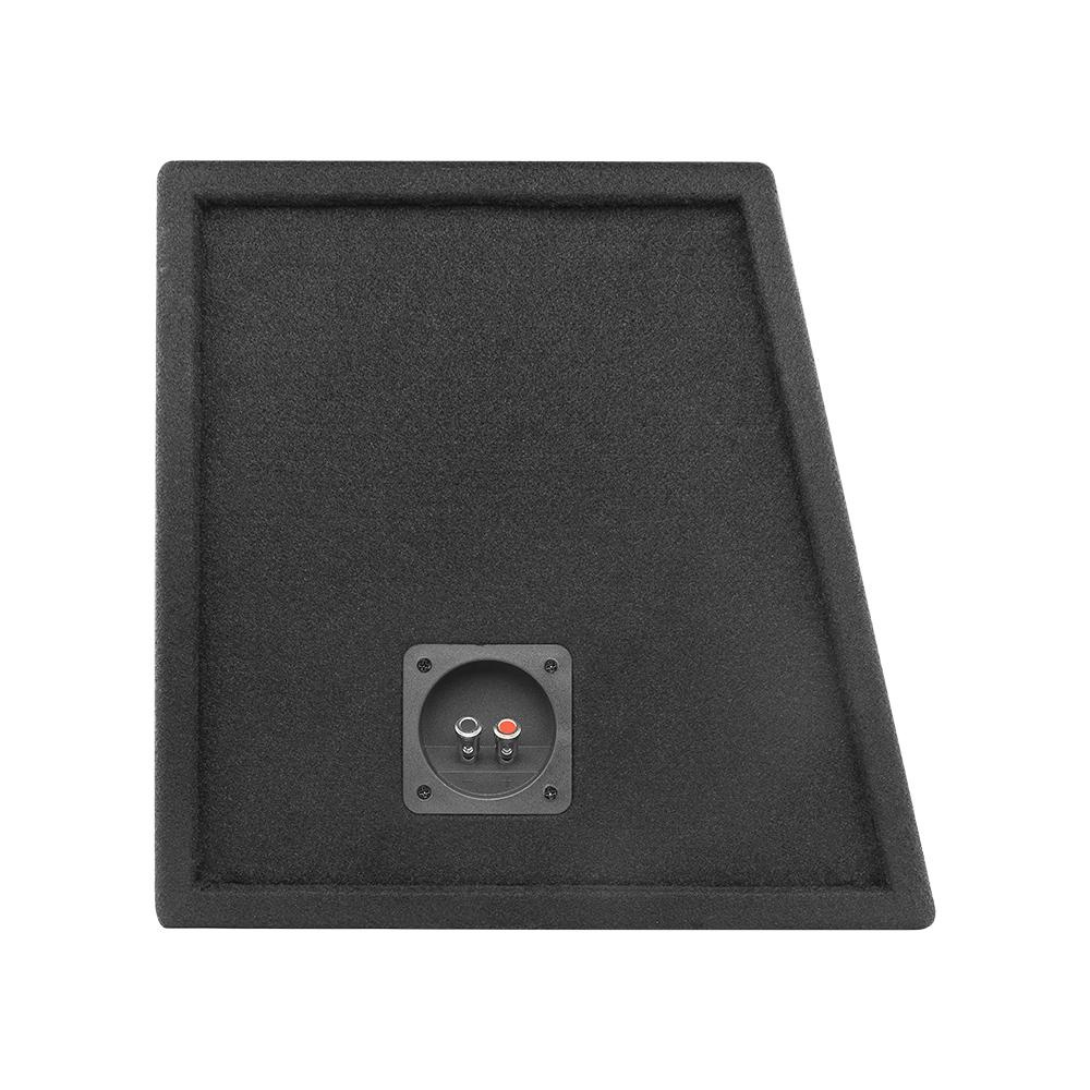 Portad baslåda för 2x12 tum högtalare, svart, med anslutningspanel.