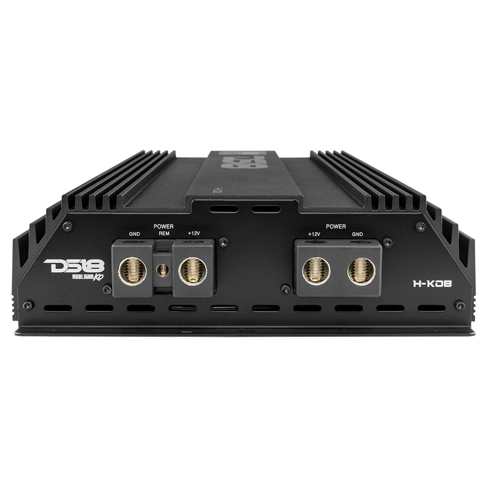 Strömförsörjning med ljudförstärkare, utgångar för GND och ström.