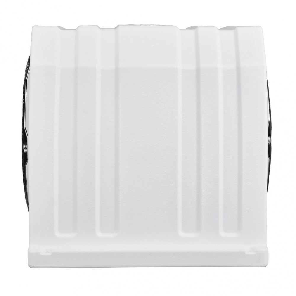 Marin baslåda, 10 tum, vit med RGB LED-belysning.