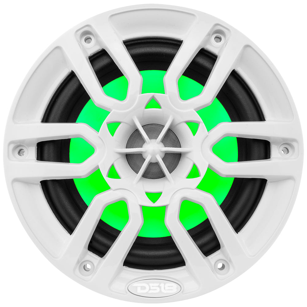 DS18 NXL-6, vita 6.5 tums marinhögtalare med LED, par, ny produkt - fraktskadad kartong