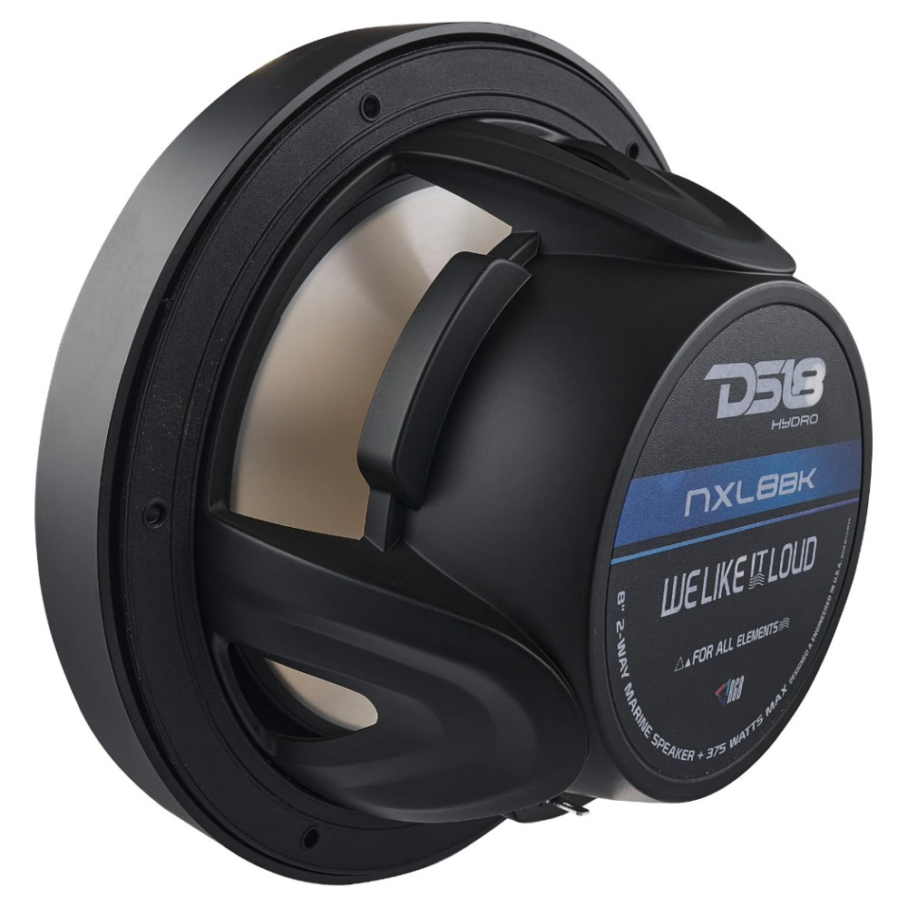 DS18 NXL-8/BK, svarta 8 tums marinhögtalare med LED, par