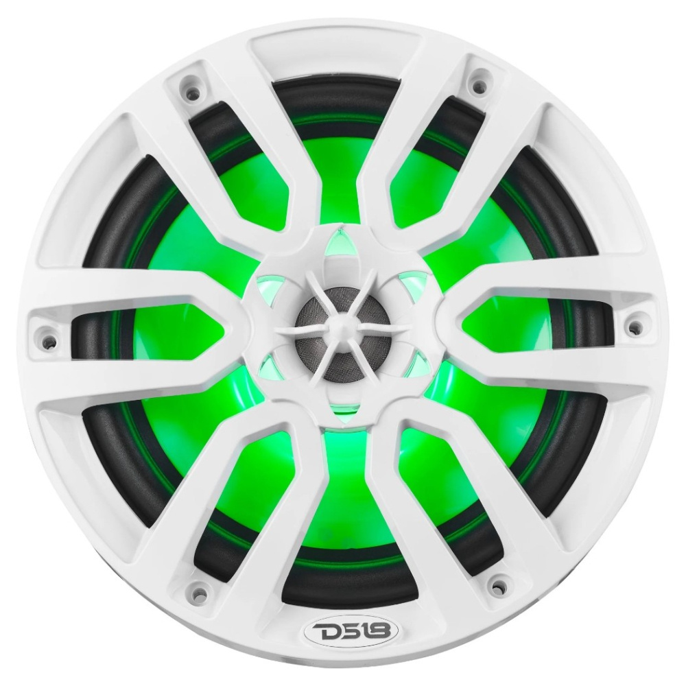 DS18 NXL-8, vita 8 tums marinhögtalare med LED, par