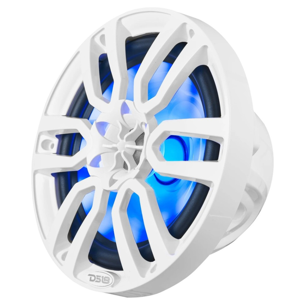 DS18 NXL-8, vita 8 tums marinhögtalare med LED, par