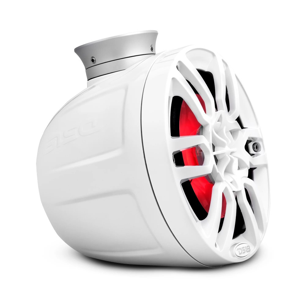 DS18 NXL-PS6W, vita 6.5 tums marinhögtalare i pods med LED, par