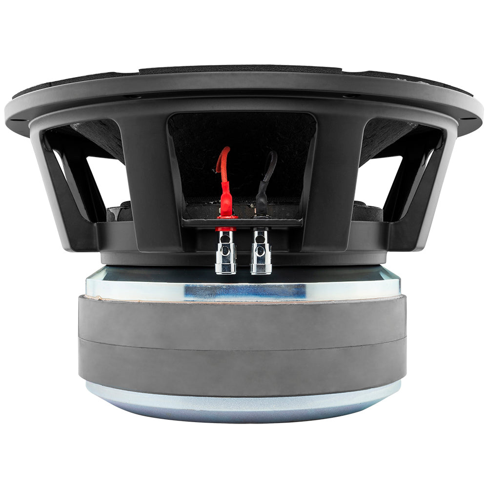 En kraftfull 12 tums midbas för ljudsystem, robust design och anslutningar.