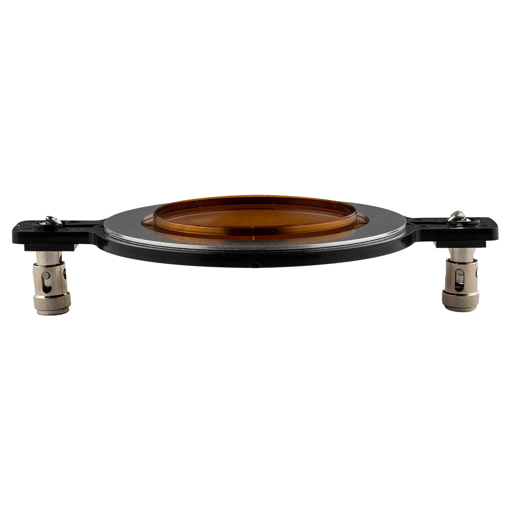 Resevermembran i fenol för högtalare, svart ram och transparent mittdel.