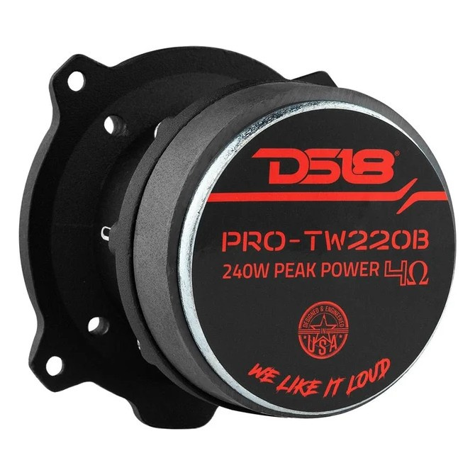 DS18 PRO-TW220, svart SPL-diskant, par