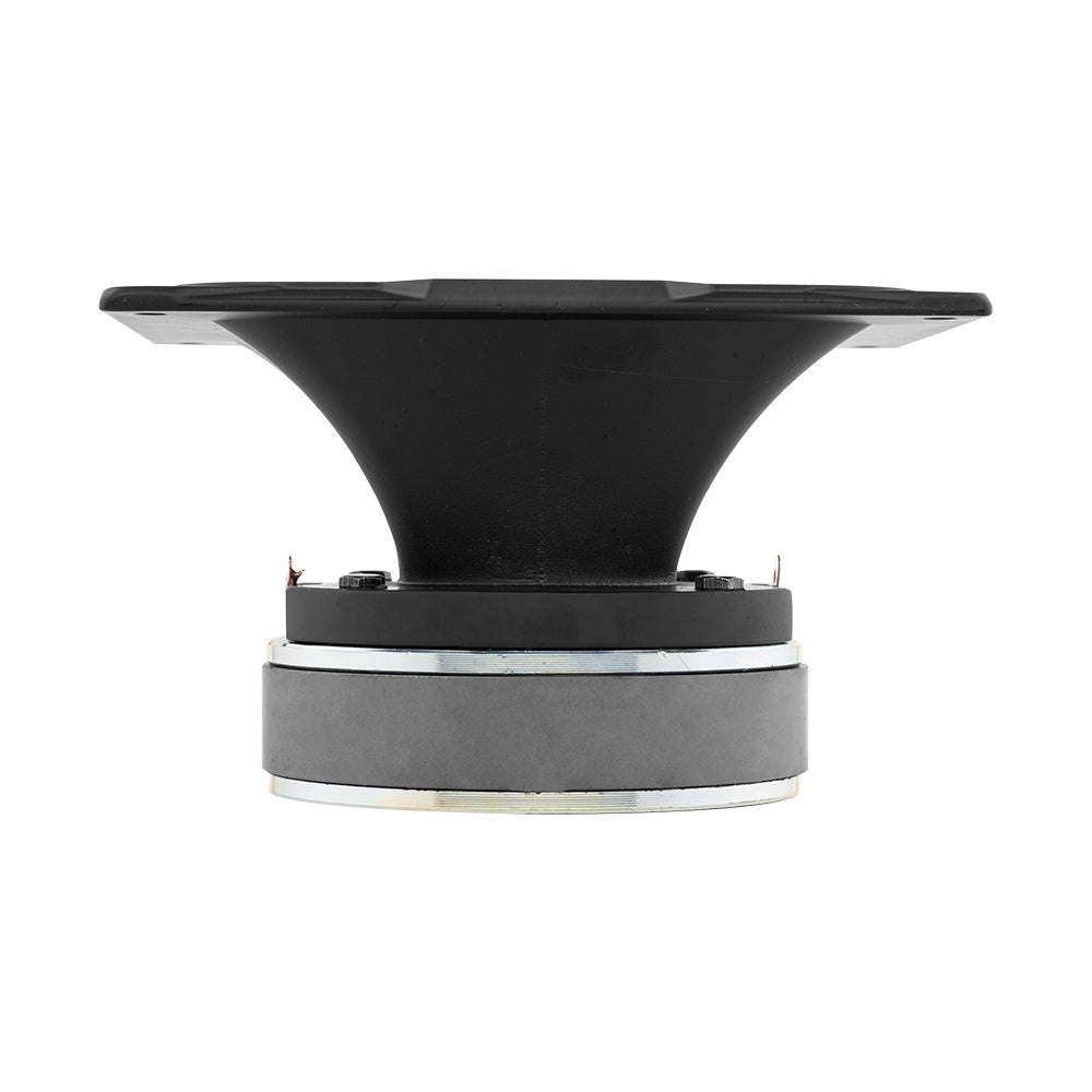 Högpresterande SPL-diskant med svart kon och kraftig bas.
