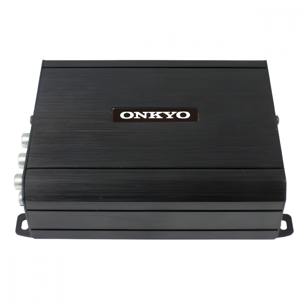 Kompakt fyrkanaligt mikroslutsteg i svart med ONKYO-logotyp.