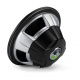 JL Audio 12W0v3-4, 12 tums baselement Ett 12 tum stort baselement med silverfärgad och svart design.