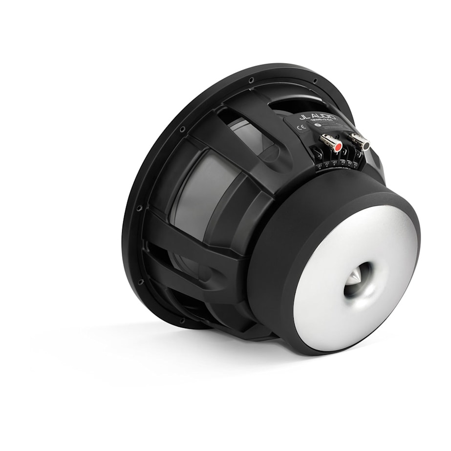 Ett 12 tums baselement med svart modell för ljudsystem.