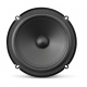 JL Audio C1-650se, 2-vägs 6.5 tums kitsystem En rund högtalare med svart korg och hexagonalt mönstrad kon.