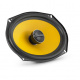 JL Audio C1-690x, 6x9 tums koaxialhögtalare En oval koaxialhögtalare med gult membran och svart ram.