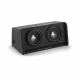 JL Audio CP210-W0v3, 2x10 tums baslåda Baslåda med två 10-tums element, klädd i grått tyg.
