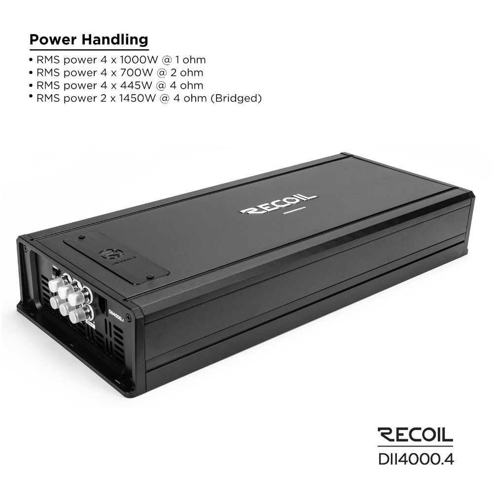 Recoil DII 4000.4, fyrkanaligt slutsteg