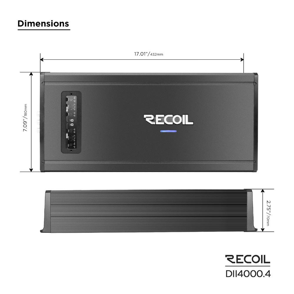 Recoil DII 4000.4, fyrkanaligt slutsteg