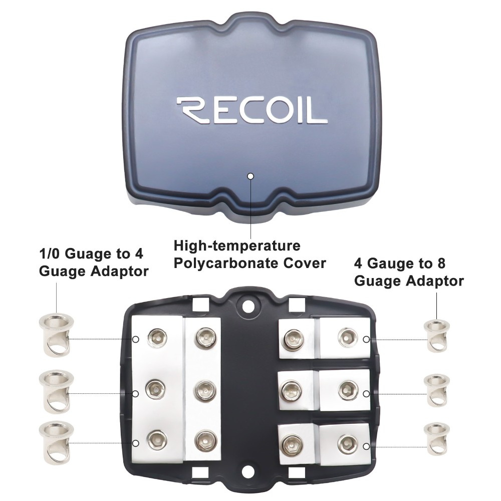 Recoil MFH13 Mini-ANL säkringshållare 3x50mm² till 3x20mm²