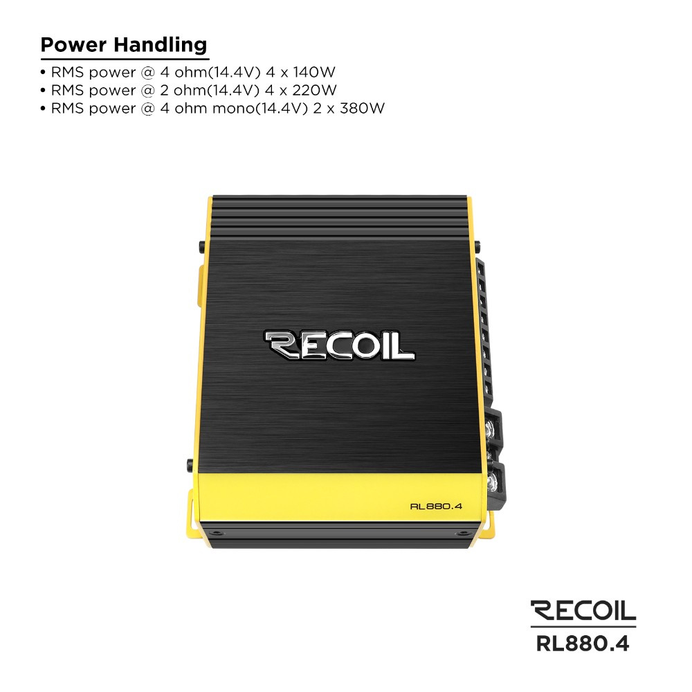 Recoil RL880.4, fyrkanaligt slutsteg