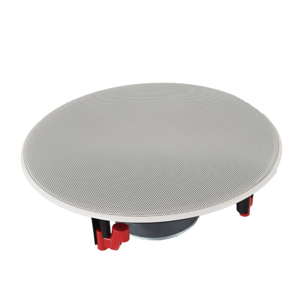 Högtalare med rund gallerfront och fäste.