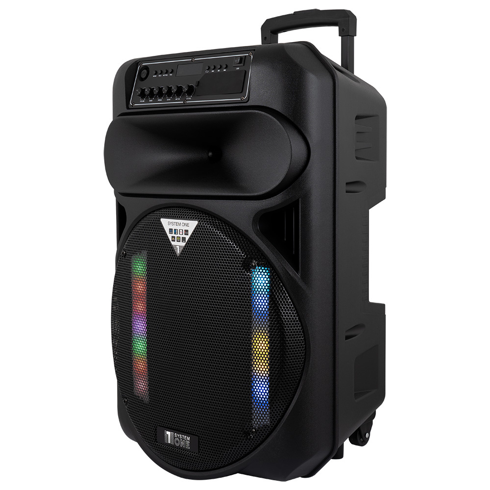 System One PartyBox 15 partyhögtalare med mikrofon och bluetooth