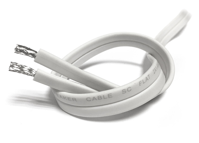 System One FLAT högtalarkabel 2x1.6mm2 vit, lösmeter