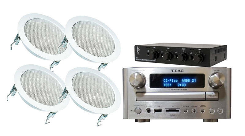 TEAC CR-H238i Silver & Visaton högtalarpaket 