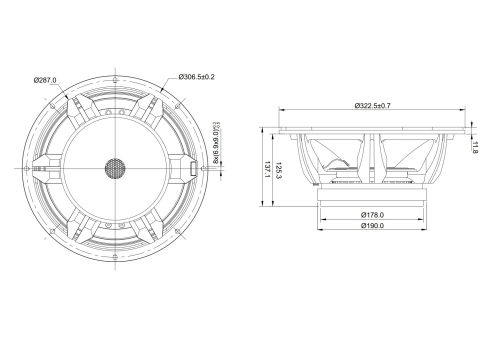 Teknisk ritning av en 12\