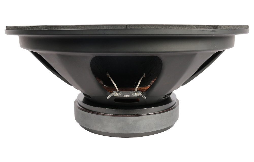 Ett 12-tums IB-baselement med svart chassi och högtalarkontakter.