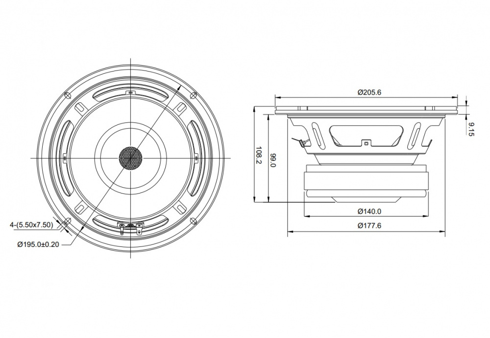 Teknisk ritning av en 8\