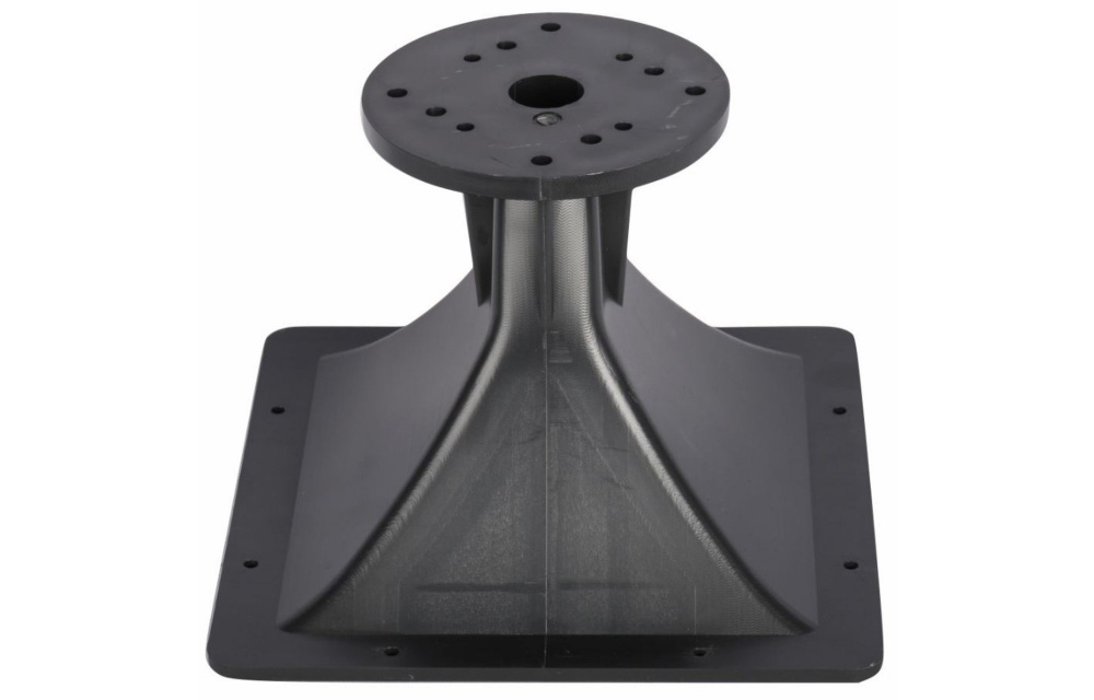 Hornhögtalare i svart plast, avsedd för 1\