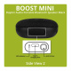 Dayton Audio Boost Mini, portabel Bluetooth-högtalare Portabel Bluetooth-högtalare med USB-C och AUX-port.