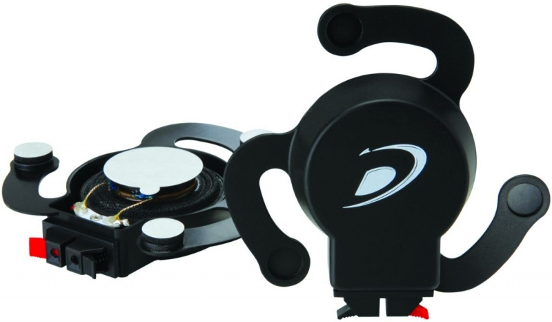 Vibrationshögtalare med monteringsdelar för ljudåtergivning.