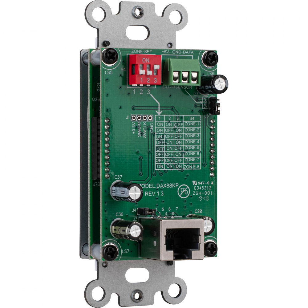Kretskort med anslutningar för DAX88KP keypad.