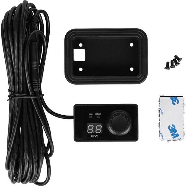 Trådad kontroll med display och knappar för Dayton Audio DSP-408. Kablar och fäste ingår.