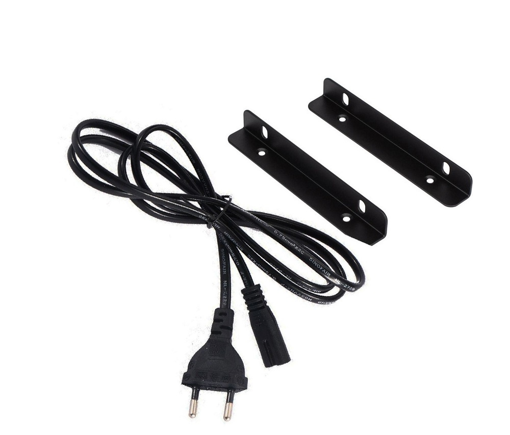 Strömförsörjning och monteringsfästen för Dayton Audio DTA-100LF förstärkare.