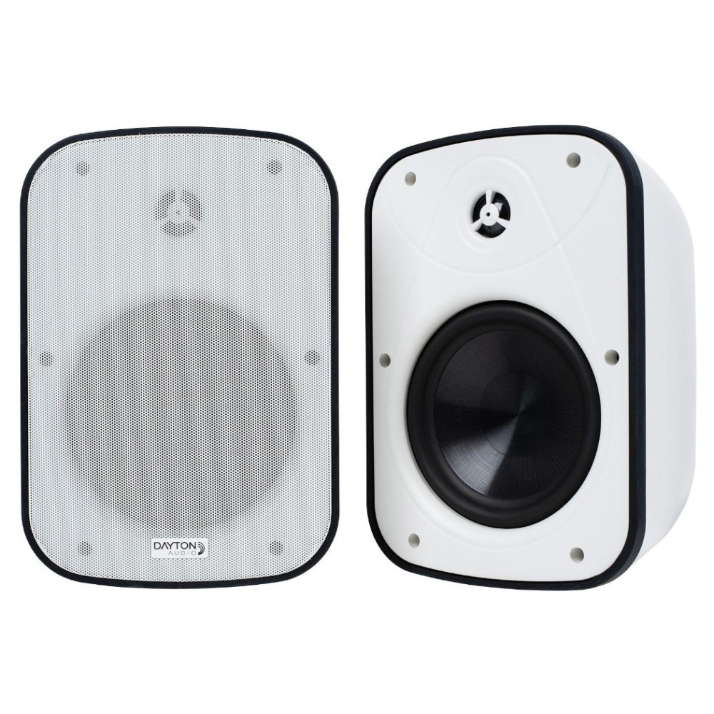 Dayton Audio IO65XP, aktiva 6.5 tums utomhushögtalare, vitt par
