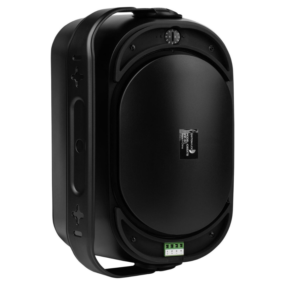 Dayton Audio IO65XTB, 6.5 tums utomhushögtalare med 70/100V-stöd, svart par
