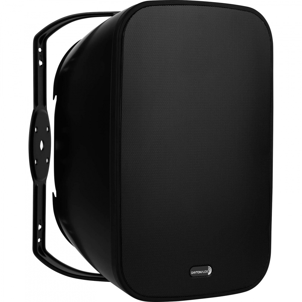 Svart utomhushögtalare med grill, 8 tum, stöd för 70/100V.