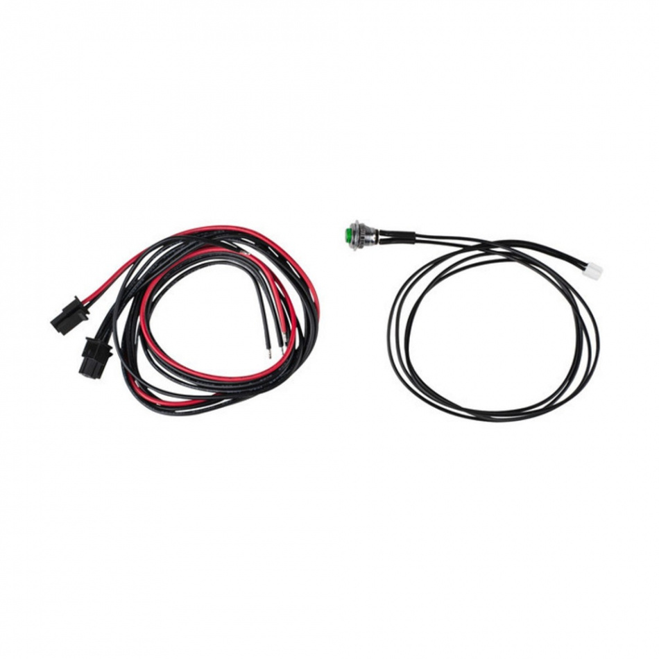 Kablage och knappar för Dayton Audio KAB-230 v4 förstärkarkort med Bluetooth.