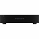 Dayton Audio MA1260, multiroomförstärkare En svart multiroomförstärkare med flera knappar och LED-lampor.