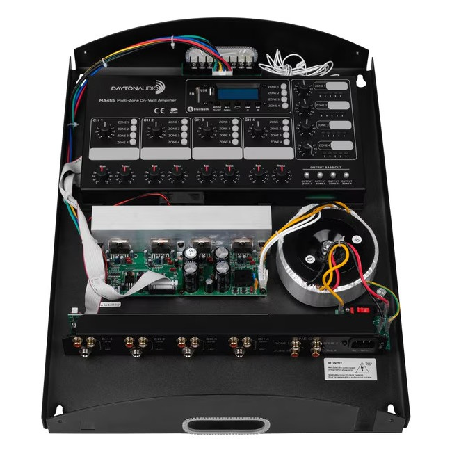 Dayton Audio MA455, väggmonterad multiroom-förstärkare