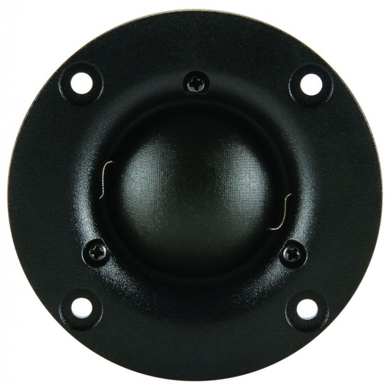 Diskant med rund svart kammare och fyra monteringshål.