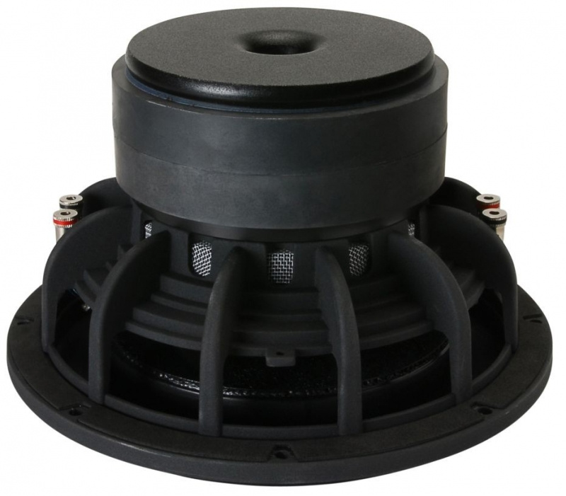 Subwoofer med robust konstruktion och anslutningsmöjligheter.