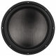 Dayton Audio UMII15-22, 15\ En rund högtalare med svart galler och kant, avsedd för basåtergivning.