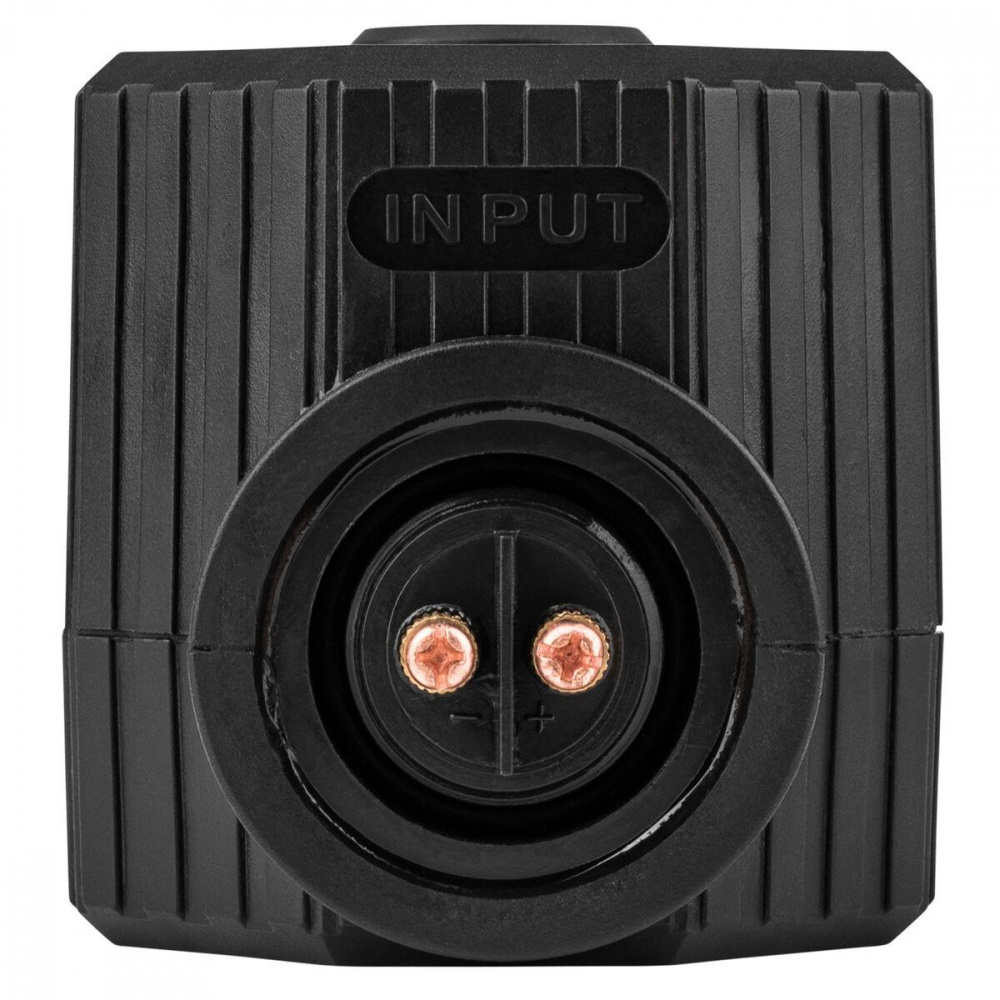 Transformator för ljud, omvandlar 8 Ohm till 70/100V, med ingångskontakt.