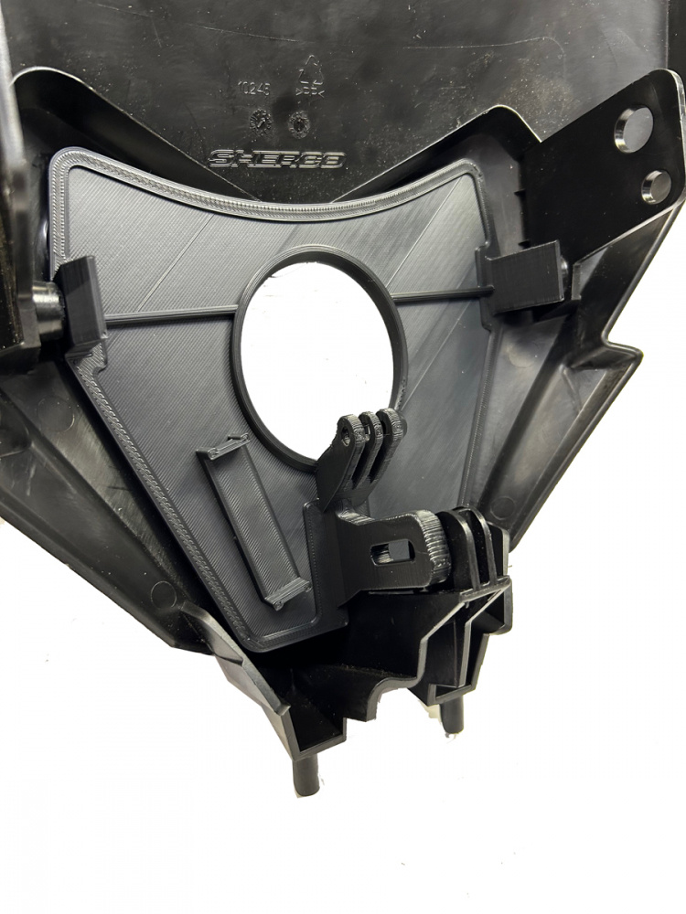 3D-printat lampfäste för Nizled 1xE30F/E40F, svart plast.