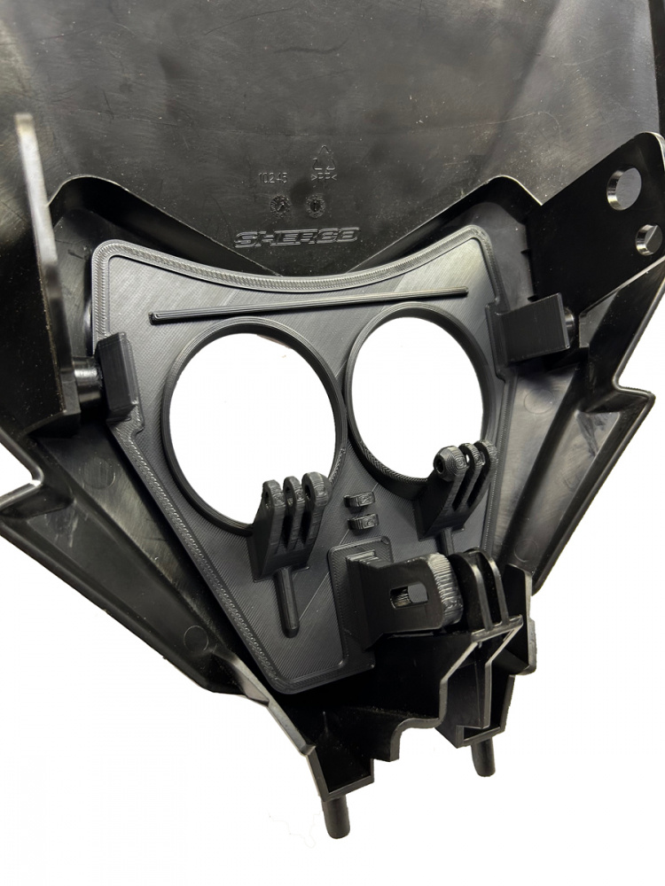 Lampfäste i plast för Sherco 2024, designat för Nizled 2xE30F/E40F.