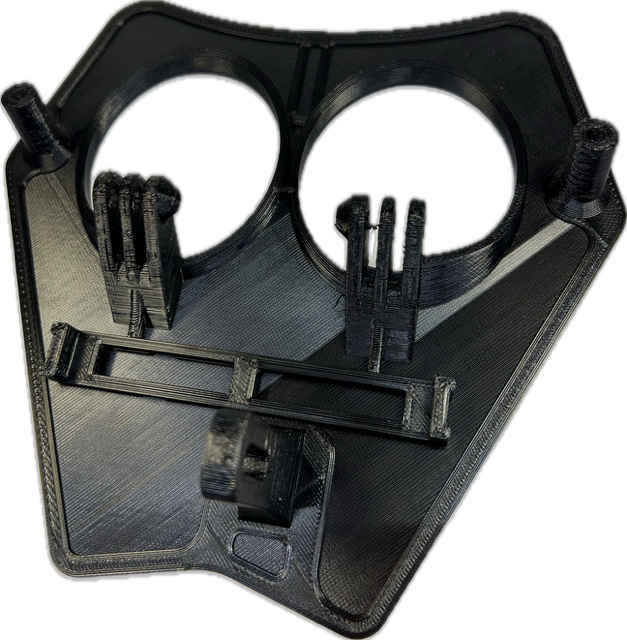 3D-printad lamphållare för KTM, anpassad för Nizled och LED-lampor.